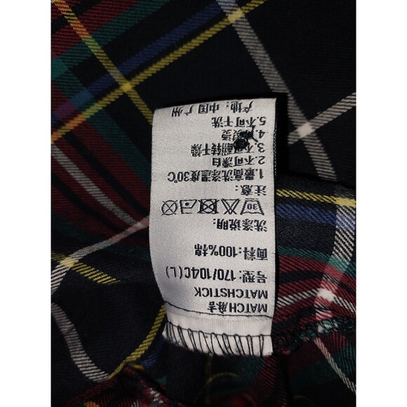 Matchstick Flannel Tunic Shirt Top Women L Button Long Sleeve Multicolor Plaid - Picture 10 of 11